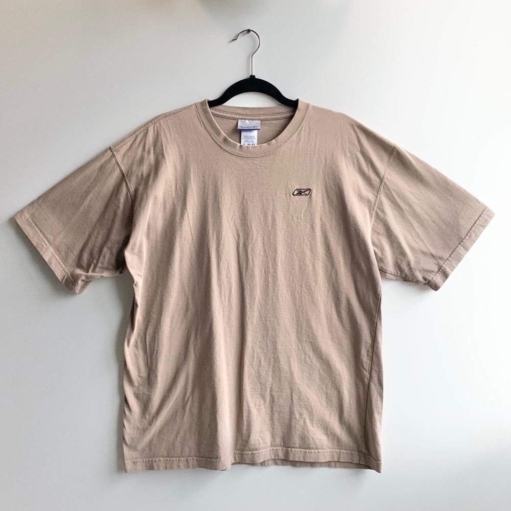 Tan Reebok Tee With Embroidered Logo - Picture 2 of 4